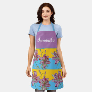  Roze Lily Waterverf Kitchen Floral Apron Schort