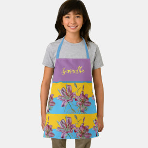 Roze Lily Waterverf Kitchen Floral Apron Schort