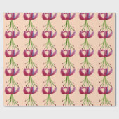 Roze Lily waterverf moderne bloem Cadeaupapier (Vlak)