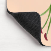 Roze Lily waterverf moderne bloem Muismat (Hoek)