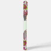 Roze & Lime Groen Gepersonaliseerde Damask iPhone  Case-Mate iPhone Case (Achterkant / Rechts)