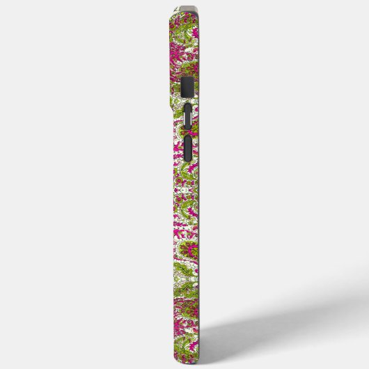 Roze Lime Groen Gepersonaliseerde Damask iPhone-Ho Case-Mate iPhone Case (Achterkant / Links)