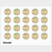 Roze Limey Personalized Sticker Label (Vel)