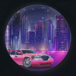 Roze Limo Limousine City Sweet 16 Birthday Party Papieren Bordje<br><div class="desc">Pas indien gewenst tekst aan</div>