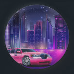 Roze Limo Limousine City Sweet 16 Birthday Party Papieren Bordje<br><div class="desc">Pas indien gewenst tekst aan</div>
