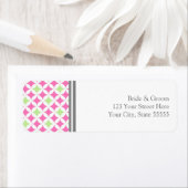 Roze Limoen Bruiloft Aangepaste retour adreslabels Etiket (Insitu)