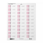 Roze Limoen Bruiloft Aangepaste retour adreslabels Etiket (Full Sheet)