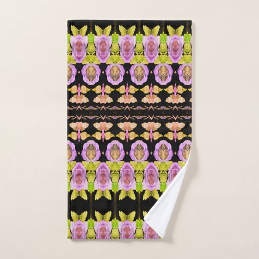 Roze limoen groen en zwart bad handdoek (Handdoek)