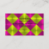 Roze Limoen Metallic look Diamond Tegels Visitekaartje (Achterkant)