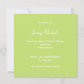 Roze limoen schattige birdies Baby shower Uitnodig Kaart (Achterkant)