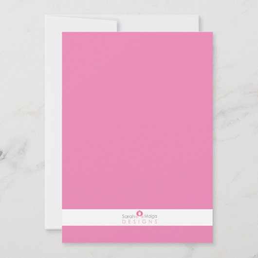 Roze limonade 2e verjaardag van de uitnodiging tot (Achterkant)