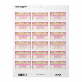 Roze limonade-adreslabel onderste tekst etiket (Full Sheet)