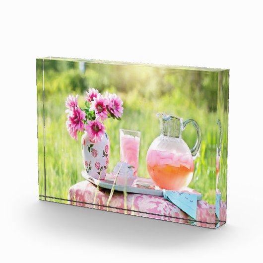 Roze limonade afbeelding fotoblokken (Rechts)