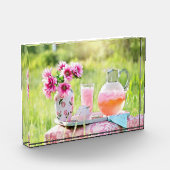 Roze limonade afbeelding fotoblokken (Links)