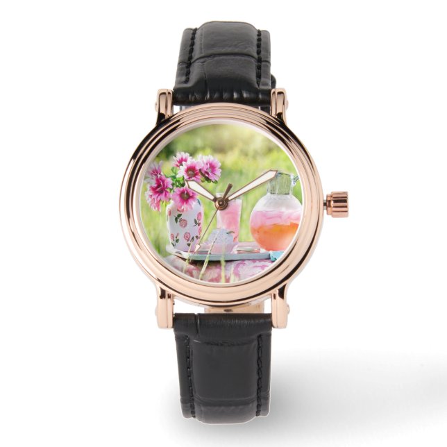 Roze limonade afbeelding horloge (Voorkant)