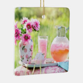 Roze limonade afbeelding keramisch ornament (Rechts)