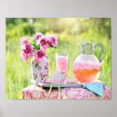 Roze limonade afbeelding poster (Voorkant)