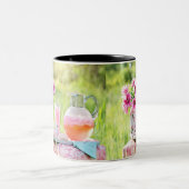 Roze limonade afbeelding tweekleurige koffiemok (Center)