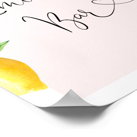 Roze limonade balk poster (Hoek)