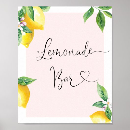 Roze limonade balk poster (Voorkant)