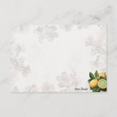 Roze limonade basis lege receptkaart informatiekaartje (Achterkant)