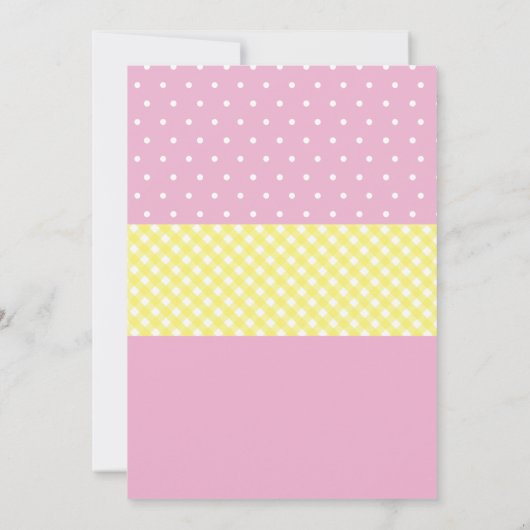 Roze limonade Birthday Party Cupcake Jar Invite Kaart (Achterkant)