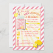 Roze limonade Birthday Party Kaart (Voorkant)