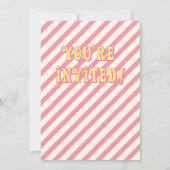 Roze limonade Birthday Party Kaart (Achterkant)