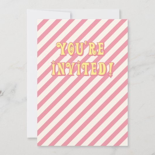 Roze limonade Birthday Party Kaart (Achterkant)