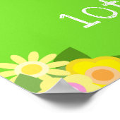 Roze limonade blond haar meisje verjaardag welkom poster (Hoek)