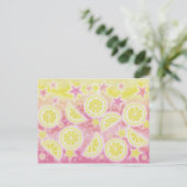 Roze limonade briefkaart (Staand voorkant)