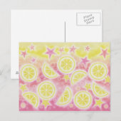 Roze limonade briefkaart (Voorkant / Achterkant)