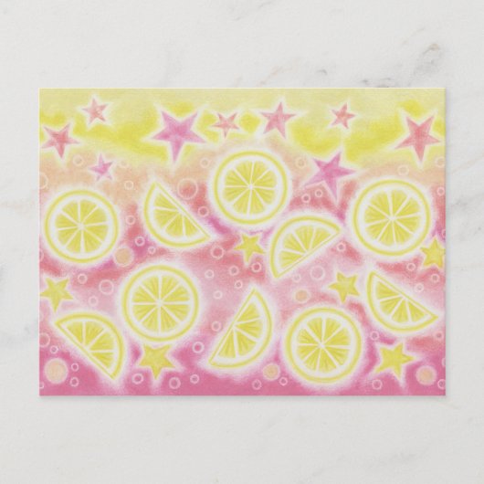 Roze limonade briefkaart (Voorkant)