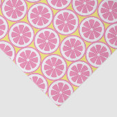 Roze Limonade Citroen Schijfjes Patroon Zomerfeest Tissuepapier (Detail)