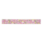 Roze limonade Citrus Floral Satin Ribbon Satijnen Lint (Voorkant)