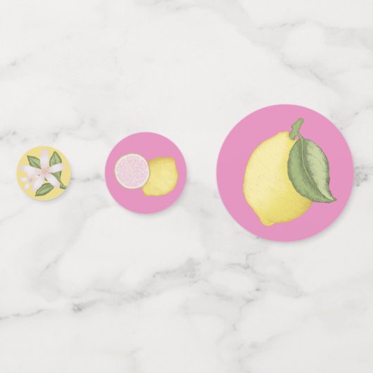 Roze limonade Confetti voor verjaardagsfeestje Dec (Achterkanten)