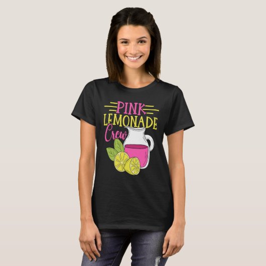 Roze limonade Crew Lemon Juice Boss 8 T-shirt (Voorkant volledig)