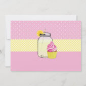 Roze limonade eerste 1 geboorte foto kaart (Achterkant)