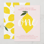 Roze limonade eerste uitnodiging op zaterdag (Voorkant / Achterkant)