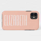 Roze limonade effen kleur | Minimalistische naam Case-Mate iPhone Case (Achterkant (horizontaal))