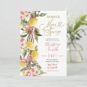 Roze limonade en boog Main Squeeze Baby shower Kaart (Staand voorkant)