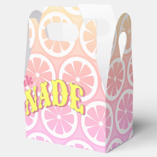 Roze limonade feest bedankdoosjes (Geopend)