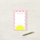 Roze limonade gepersonaliseerd Post-it Notitieblok Post-it® Notes (Op bureau)