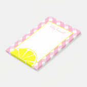 Roze limonade gepersonaliseerd Post-it Notitieblok Post-it® Notes (Schuin)