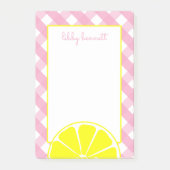 Roze limonade gepersonaliseerd Post-it Notitieblok Post-it® Notes (Voorkant)