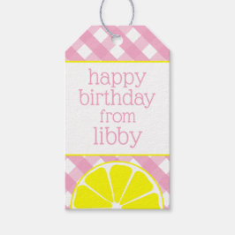 Roze limonade gepersonaliseerde cadeau Labels Cadeaulabel