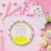 Roze limonade gepersonaliseerde partij Borden Papieren Bordje (Feest)