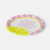Roze limonade gepersonaliseerde partij Borden Papieren Bordje (Gekanteld)