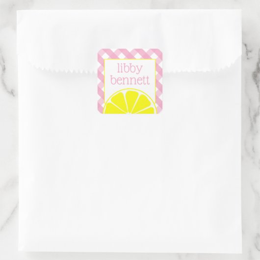 Roze limonade gepersonaliseerde Stickers (Tas)