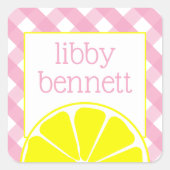 Roze limonade gepersonaliseerde Stickers (Voorkant)